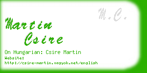 martin csire business card